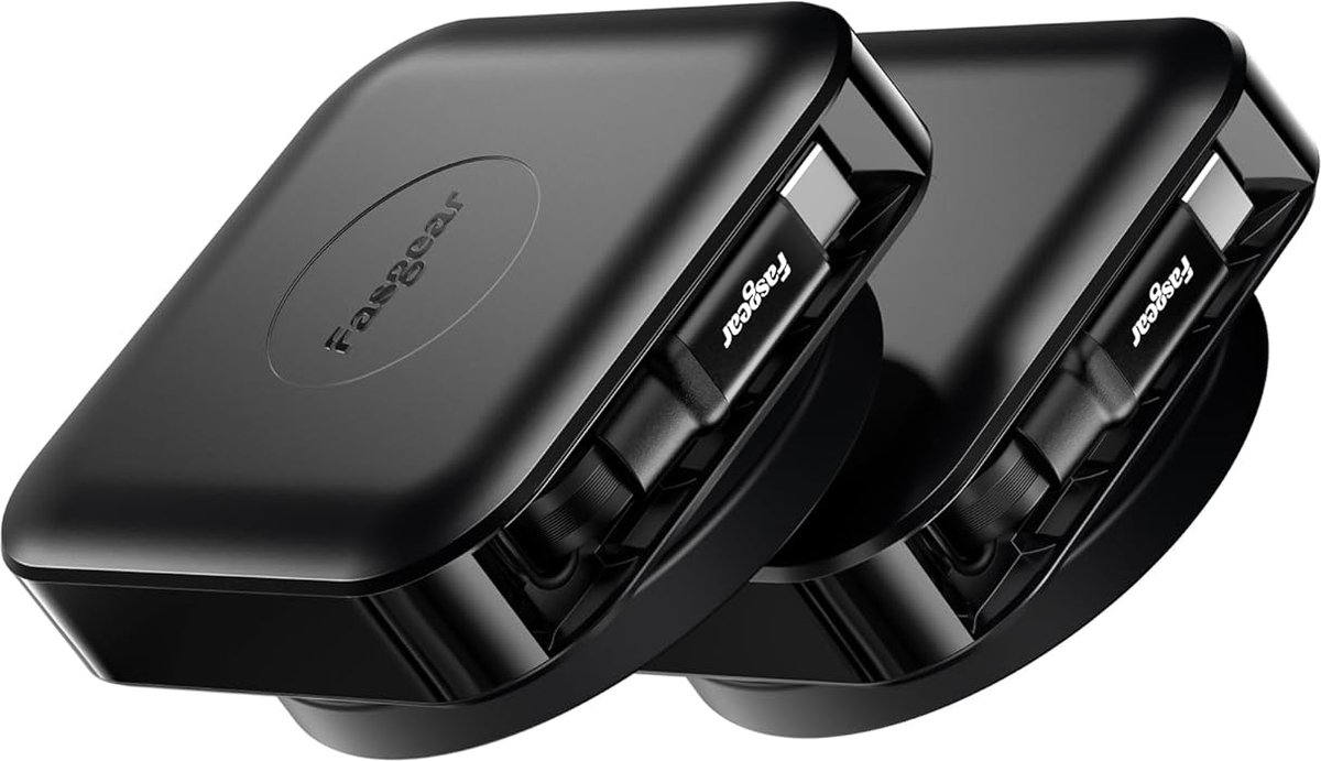 SnelShoppen - USB-C Oplaadkabel Set van 2, 60W PD/PPS Snelle Oplaadkabel, 2m Lengte, 360° Rotatie, 4-Staps Instelbare Lengte voor i-Phone16