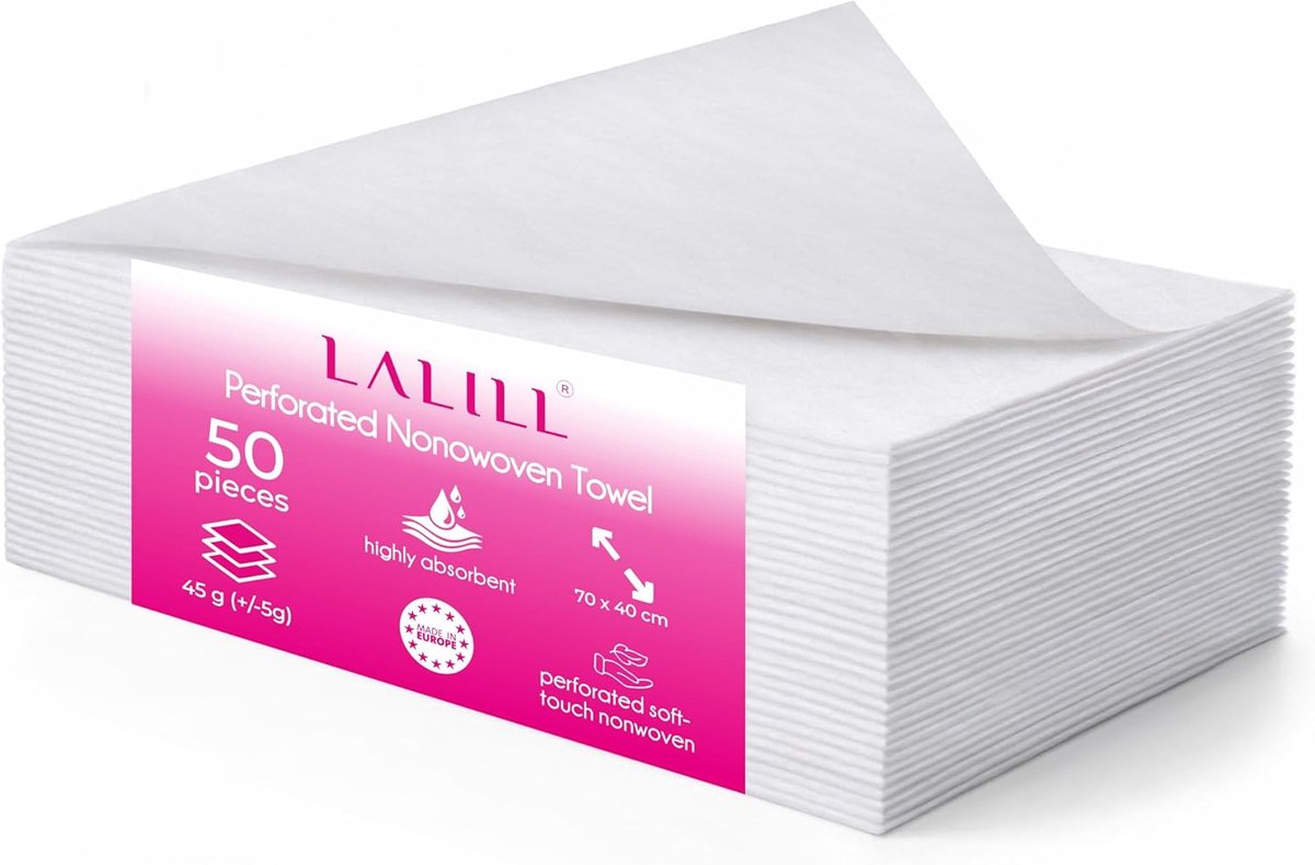 SnelShoppen - 50 Stuks Perforeerbare Wegwerptowels 70x40 cm - Niet-geweven Stof, Zachte en