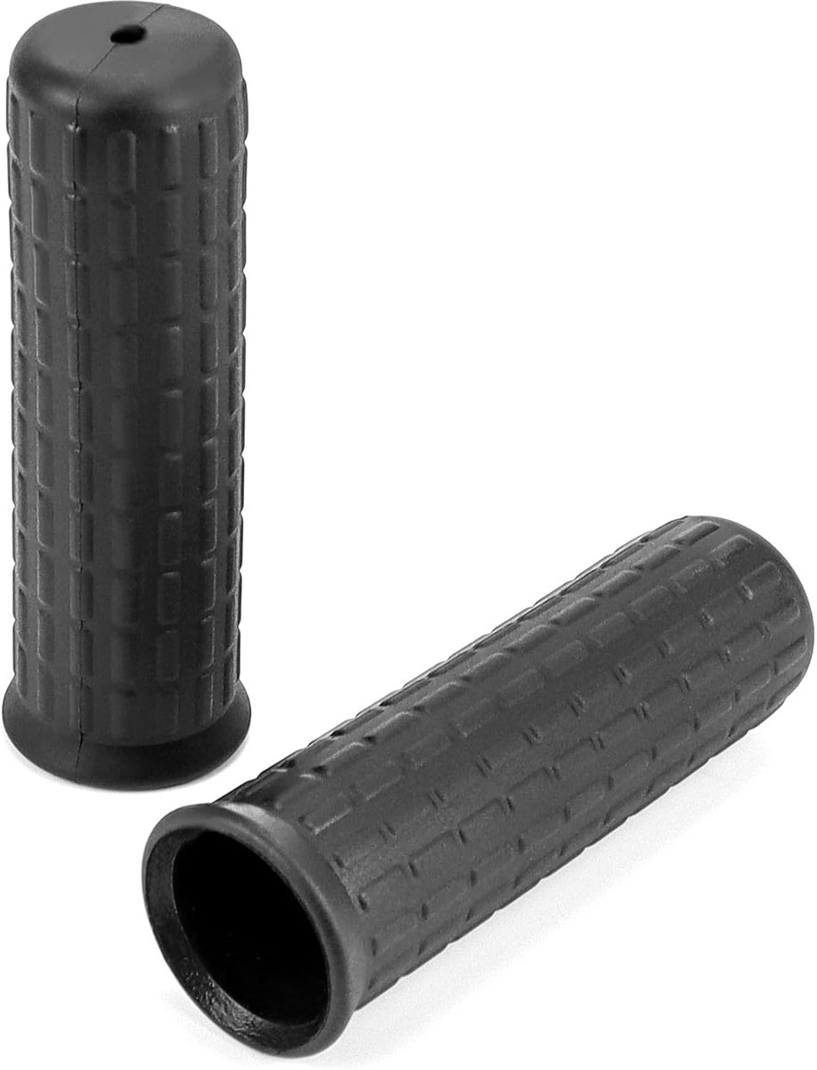 SnelShoppen - 2-delige Vervangende Tuinwagen Handvatten | Niet-slip | Binnen Diameter 32 mm | Lengte 12 cm | Zwart | Geschikt voor Tuin, Bouw en Trans