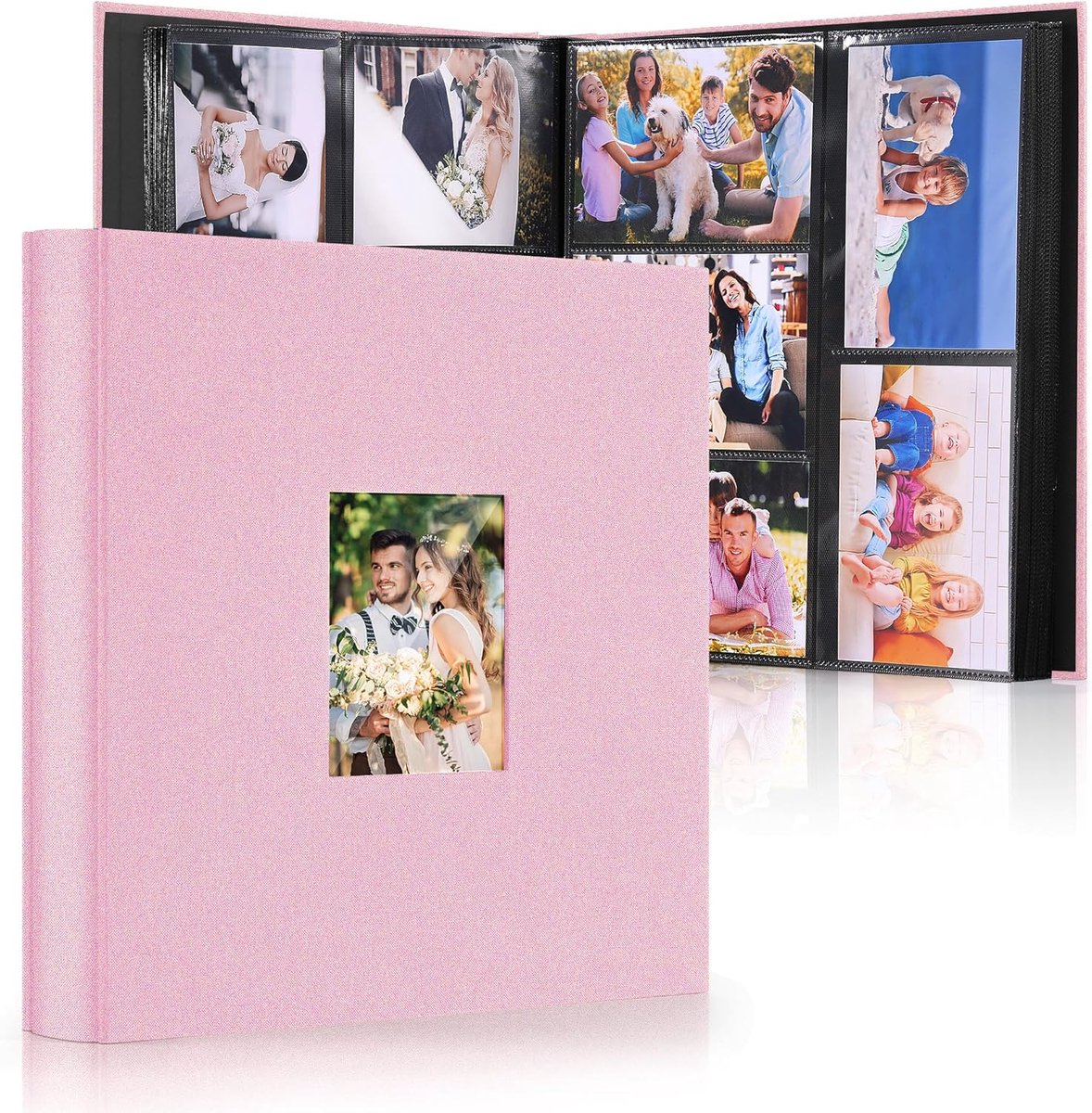 SnelShoppen - Groot Fotoalbum 600 Foto's (10x15 cm) - Linnen Binding - Personaliseerbaar - Ideaal voor Familie, Trouwen, Reizen en Babyherinneringen -