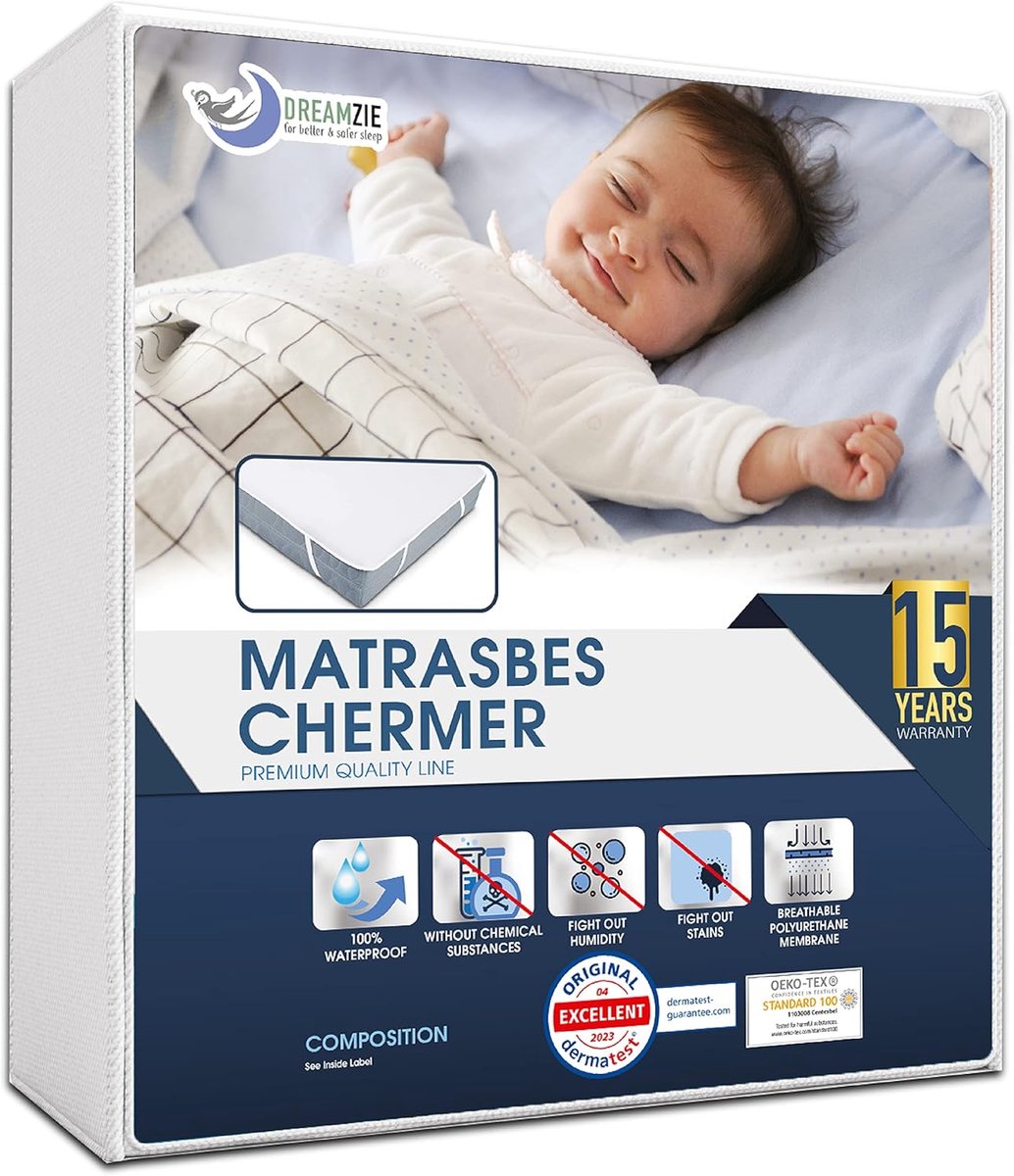 SnelShoppen - Matrasbeschermer 60 x 120 cm - 100% Waterproof - Ademend - 4 Elastische Hoeken - OEKO-TEX Gecertificeerd - Ideaal voor Kinderen en Babyb