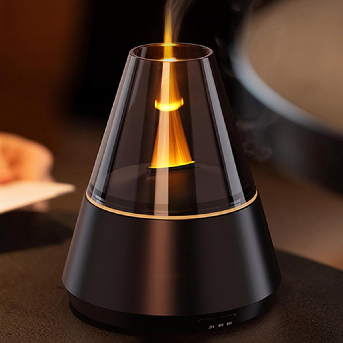 SnelShoppen - Essentiële Olie Diffuser met LED Licht, 7 Kleuren, Aroma Diffuser, Luchtbevochtiger voor Slaapkamer, Office, Yoga, 3 Timers, Elektrisch