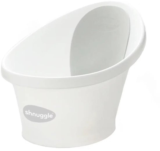 Shnuggle Newborn Babybadje - White Grey van Shnuggle — afbeelding 2