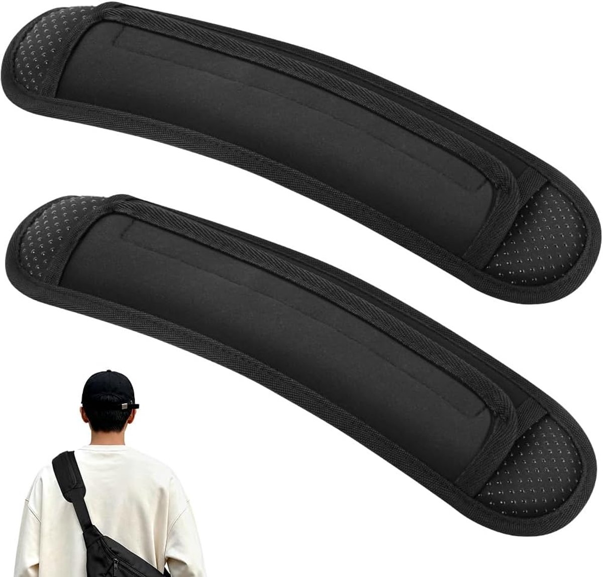 SnelShoppen - Universele Schouderriemen met Extra Dikke Kussens - 2 Stuks - Ademend, Antislip, Geschikt voor Reistas, Verstelbaar en Comfortabel
