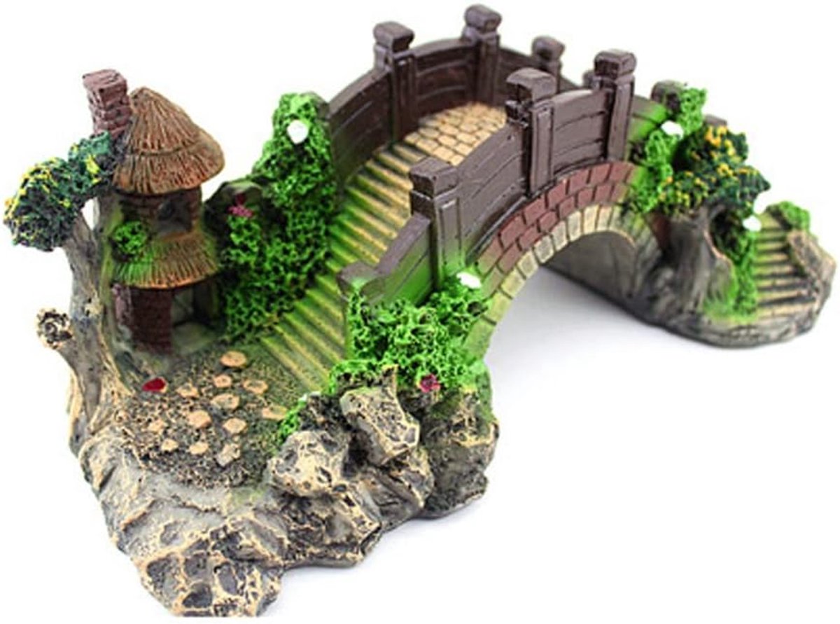 SnelShoppen - Axinyue Houten Aquarium Decoratie - Hollow Aquarium Ornaments voor Kleine Garnalen, Vissen en Schildpadden - Hoogwaardige Hars, Duurzaam