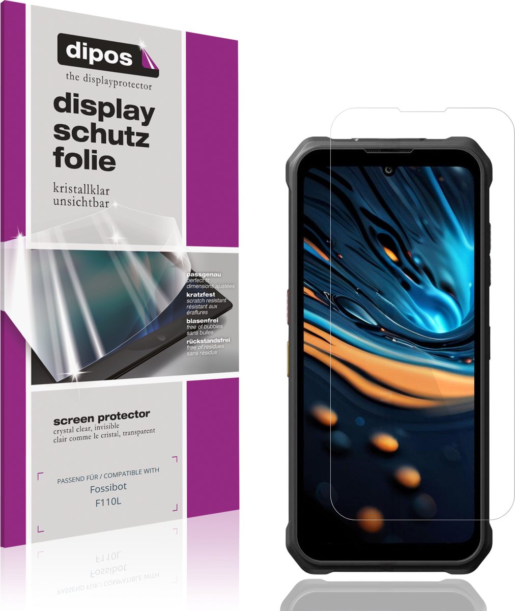 dipos – 4x Beschermfolie geschikt voor Fossibot F110L | Krasbestendige & heldere Screenprotector Ultra-Thin