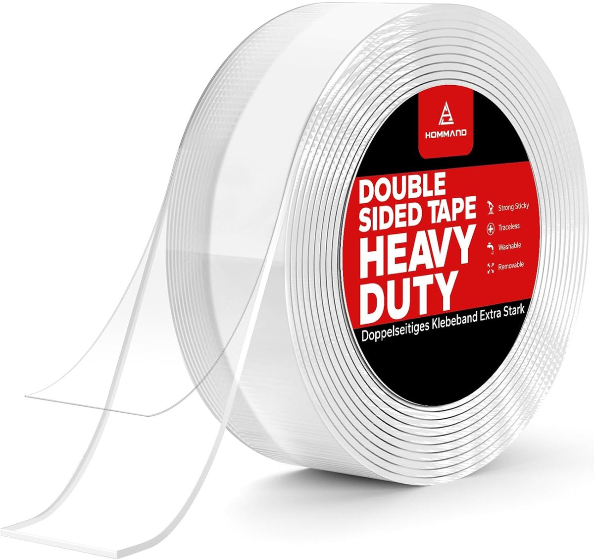 SnelShoppen - Dubbelzijdige Tape Heavy Duty, Waterdichte Acryl Plakband 3M x 2CM x 1MM, Extra Sterk, Verwijderbare Tape voor Muren, Tapijt, Keuken en