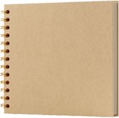 Fotoalbum - Scrapbooking Boek - 20,5 x 20,5 cm - 20 vellen - Foto Album - DIY Fotoalbum - DIY Scrapbook Album - Scrapbook - Plakboek - Robuuste omslag - voor reizen, vakanties en afstuderen - khaki