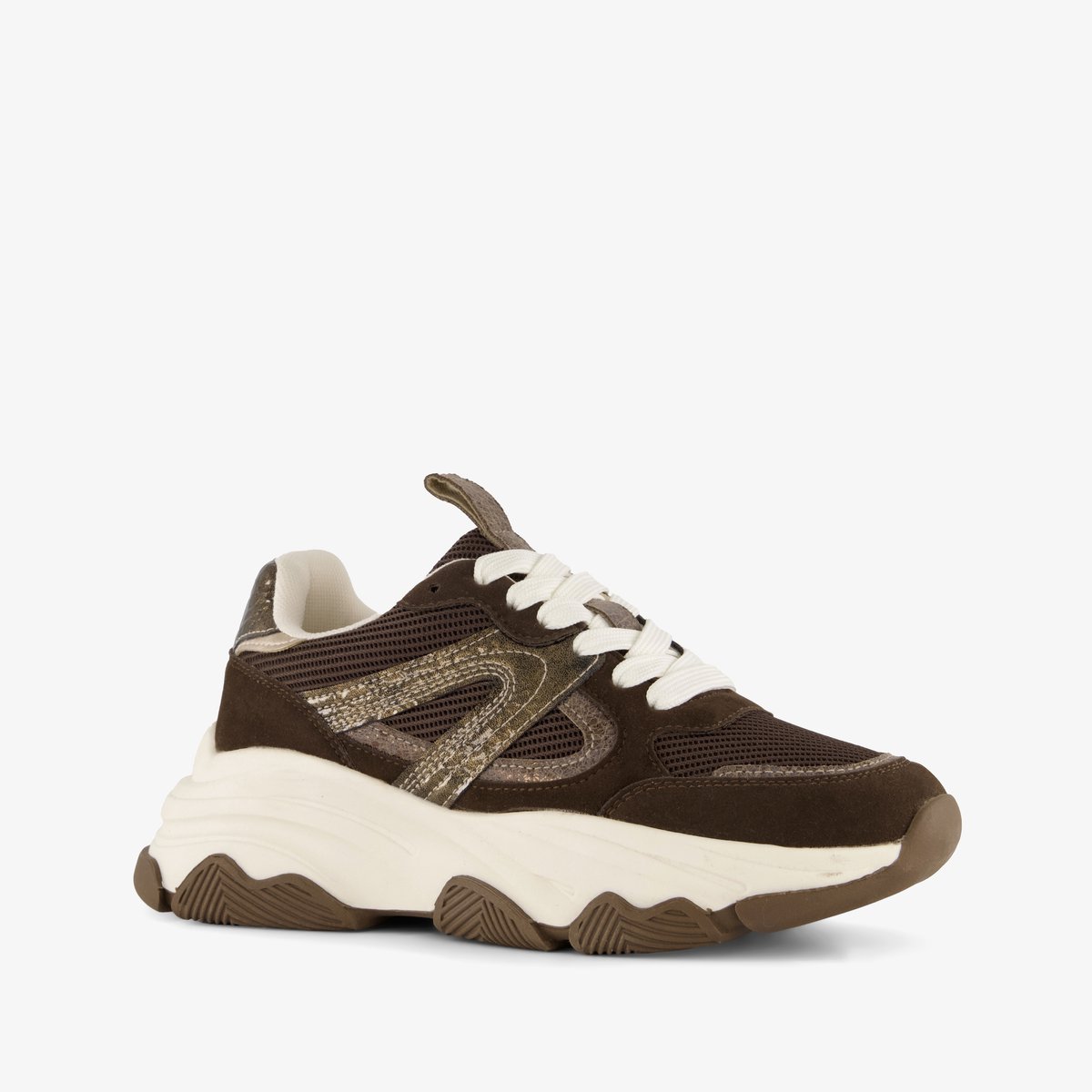 Blue Box dames dad sneakers bruin - Maat 37 - Uitneembare zool