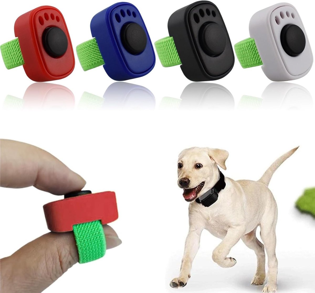 Mini Clickers voor Dieren, 4 Stuks voor Effectieve Training van Honden, Katten en Paarden, Ideaal voor Basiscommando's en Gedragstraining