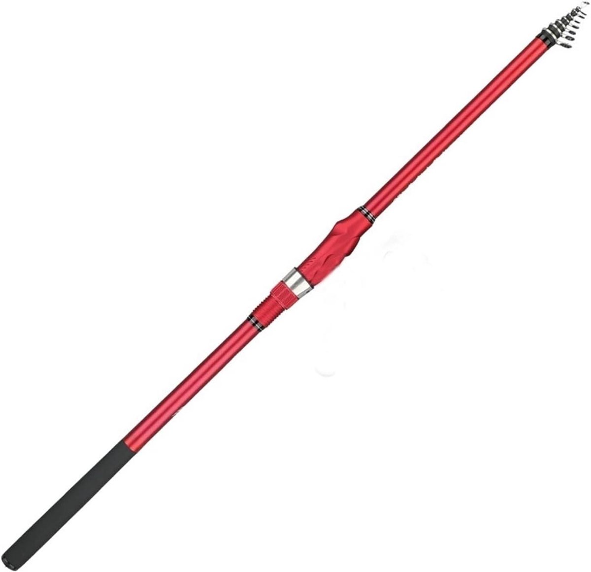 Vishengel carbon - Telescoophengel - Vissen op zee - Ultralicht en robuust - 5.30 en 6.0 meter - Zwart