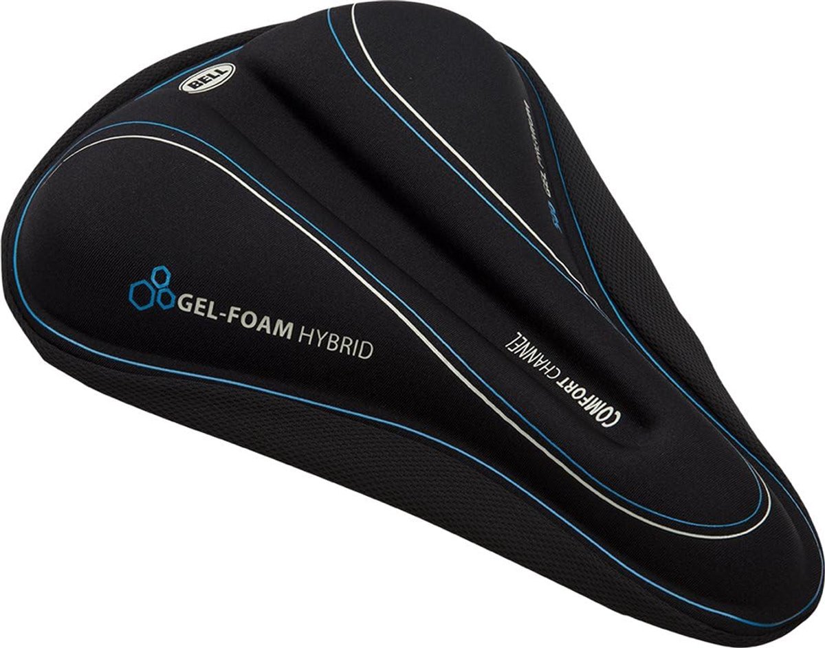 Fiets Gel Zadelkussen - Zadelhoes Gel - Comfortabel Fietsen - Schokabsorberend - 34 x 24 cm - Zwart