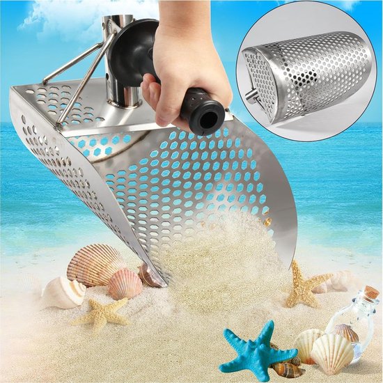 Metaaldetector Schep - Zand Schep - Schatten Vinden - Snelle Zeef - 32 cm - Zilver — afbeelding 2