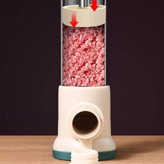 Worstvulmachine - Handmatige worstmachine, Roestvrijstalen vuller, Vleesvulmachine, Zelfgemaakte Worstmaker, Worstvulmachine, Worstvulmachine, Worstvulmachine, Handmatige Vleesvuller, Worstmaker Kit — afbeelding 3