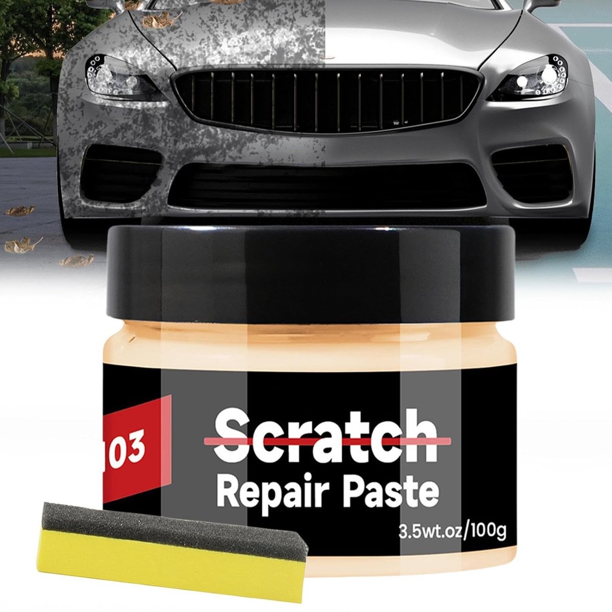 Krassenverwijderaar Auto - Lak reparatie - Lak herstellen - Snel werkend middel - 30g of 100g - Wit – foto 6