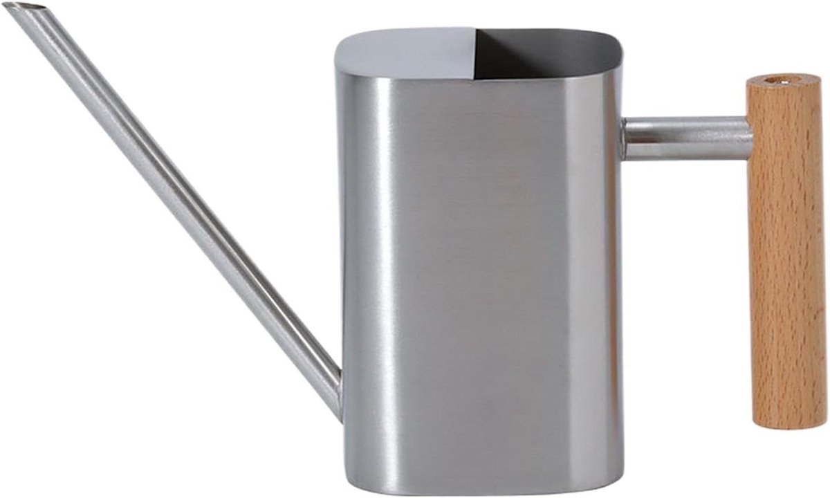 Gieter Kamerplanten - Waterkannetje Binnen - Planten Water Geven - Lange Nauwe Tuit - 500 ml - Zilver