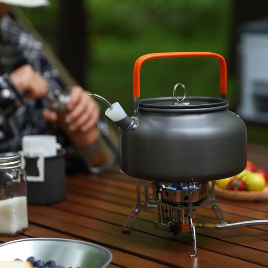 Camping Kookstel - Outdoor Brander - Buiten Koken - Dubbel Interface Ontwerp - 14 x 9 cm - Zilver van Camping — afbeelding 5