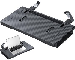 Stuurtafel Auto - Laptophouder Stuur - Werken en Eten - Met Klemmechanisme - 25 x 272 x 74 cm - Zwart