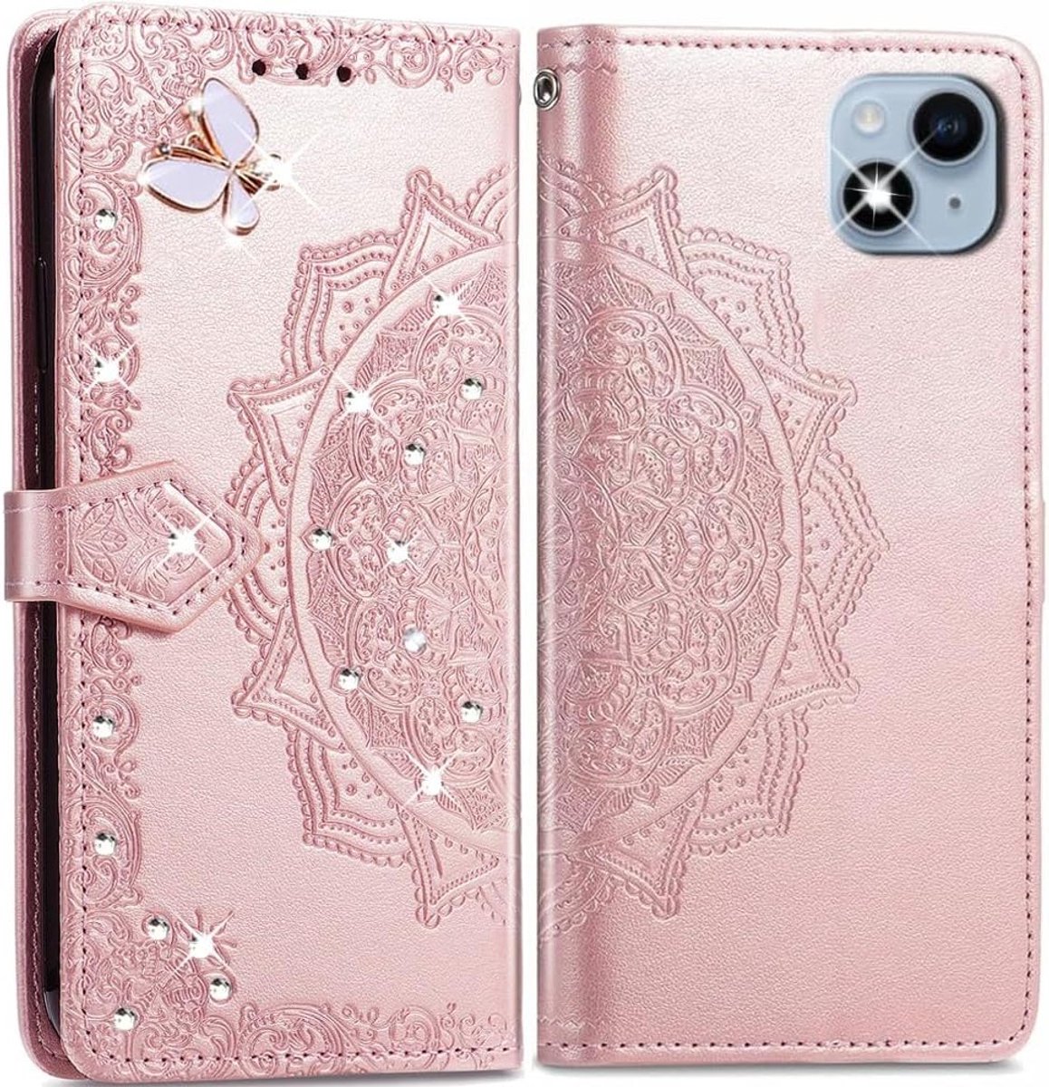 Premium Leren Wallet Case met Volledige Bescherming, Kaartsleuven en Kickstand voor iPhone 14 Plus