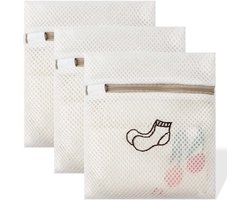 3 Stuks-waszak- waszakjes met rits-waszakken voor wasgoed-waszak sok-waszakken-waszak klein -wasnet-Herbruikbaar-Beschermt Kleding- voor intiem ondergoed