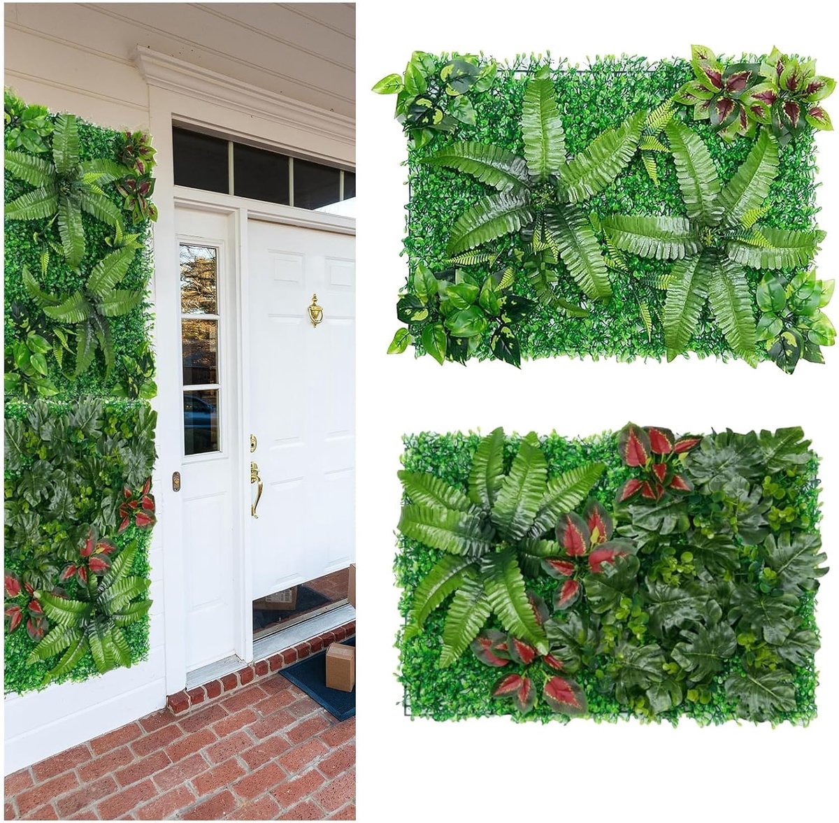 2Pcs Artificial Plant Wall For Indoor And Outdoor, 60 X 40 Cm Artificial Plants Hanging Decorative Curtain, Realistic - ShopVlot