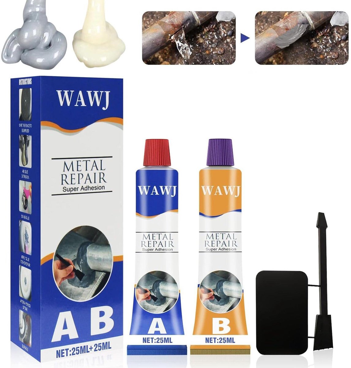 Metal Adhesive, Metal Repair Glue, Metal Repair Paste, Cold Welding for Metal, Magic Repair Glue for Repair of Defects - ShopVlot