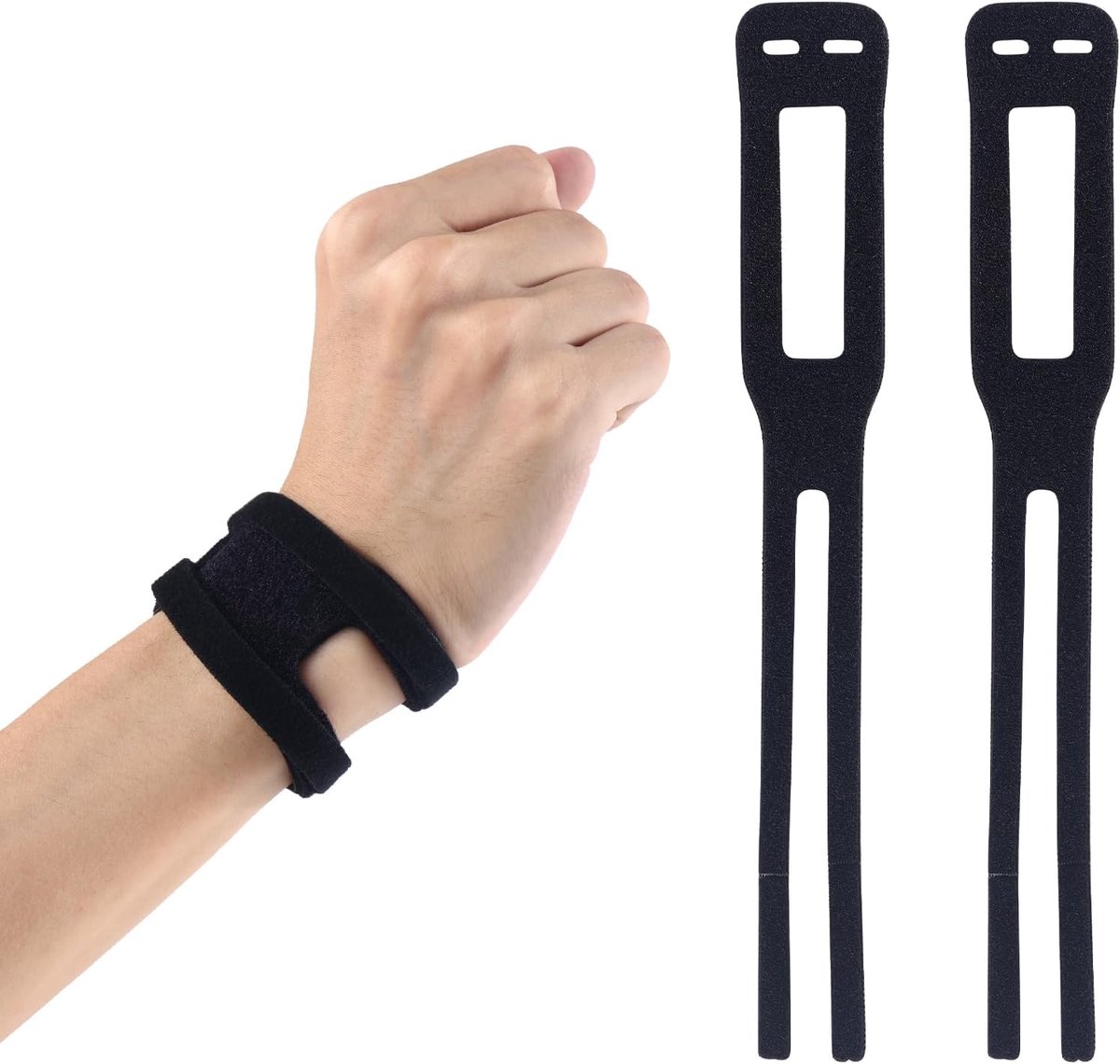DOCEPERT TFCC 2 Pack Adjustable Wrist Support Breathable Thin Sports Wristband Designed for Basketball, Fitness, Yoga - ShopVlot