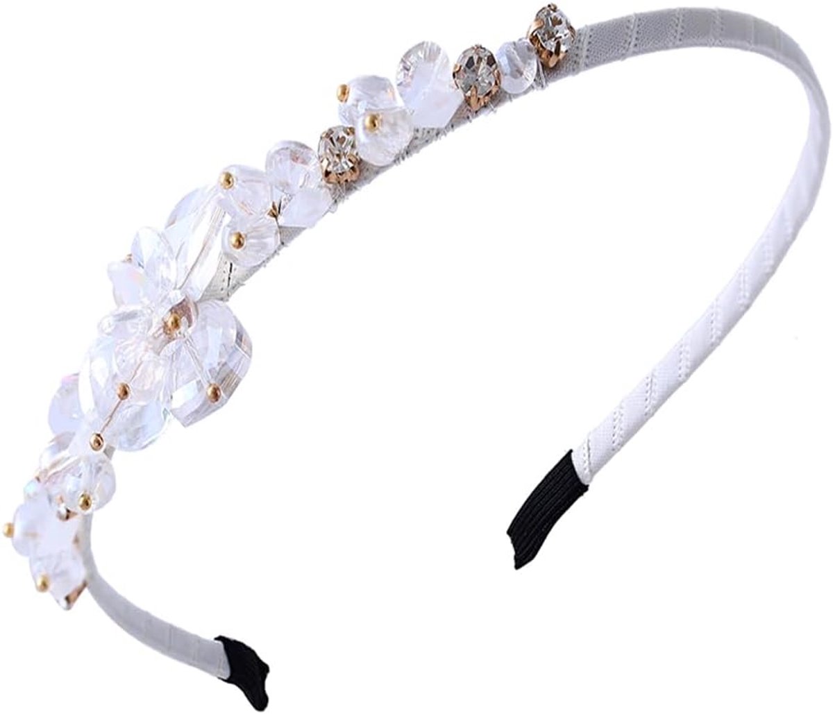 IYOU Hair Band Fine Rhinestone Hair Band White Crystal Hair Accessories for Women and Girls - ShopVlot