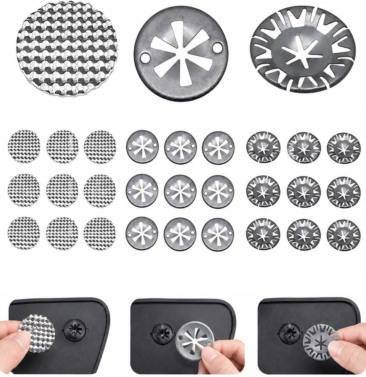 Heat protection plate repair kit 30 pieces (3 types), clamping discs for stable heat shield attachment, prevents - ShopVlot
