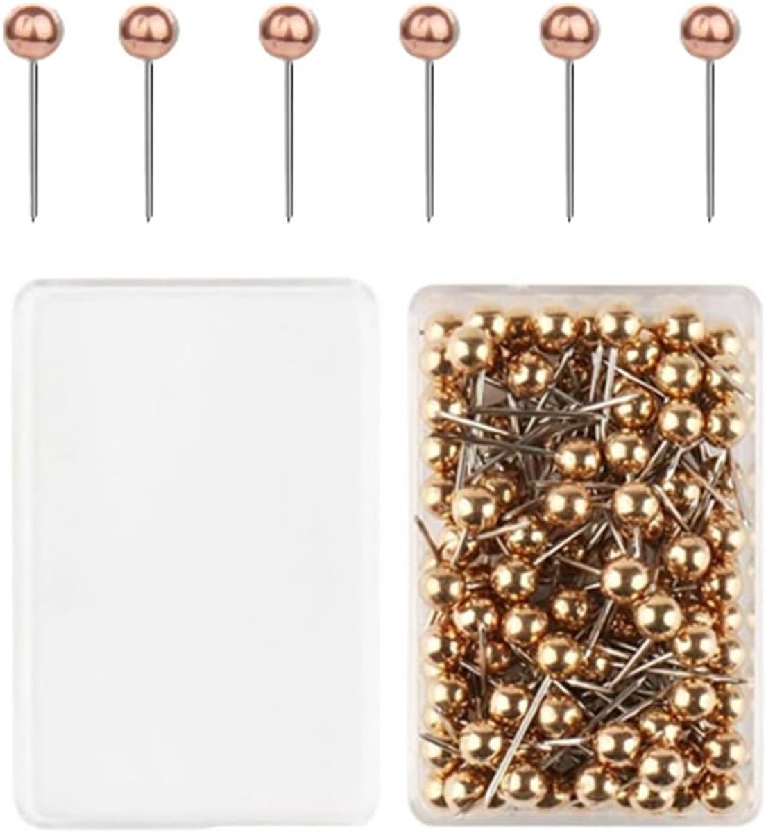 Pack of 500 Folder Push Pins, Plastic Round Heads Push Pins, Colorful Head Pushpins, Decorative Drawing Pens, Marking - ShopVlot