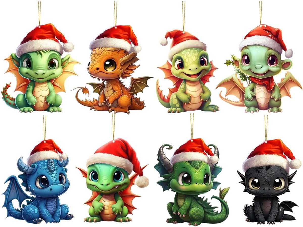 YGCHEN Christmas Dragon Pendant Christmas Decorations Christmas Decoration Dinosaur Ornament Christmas Tree Decoration - ShopVlot