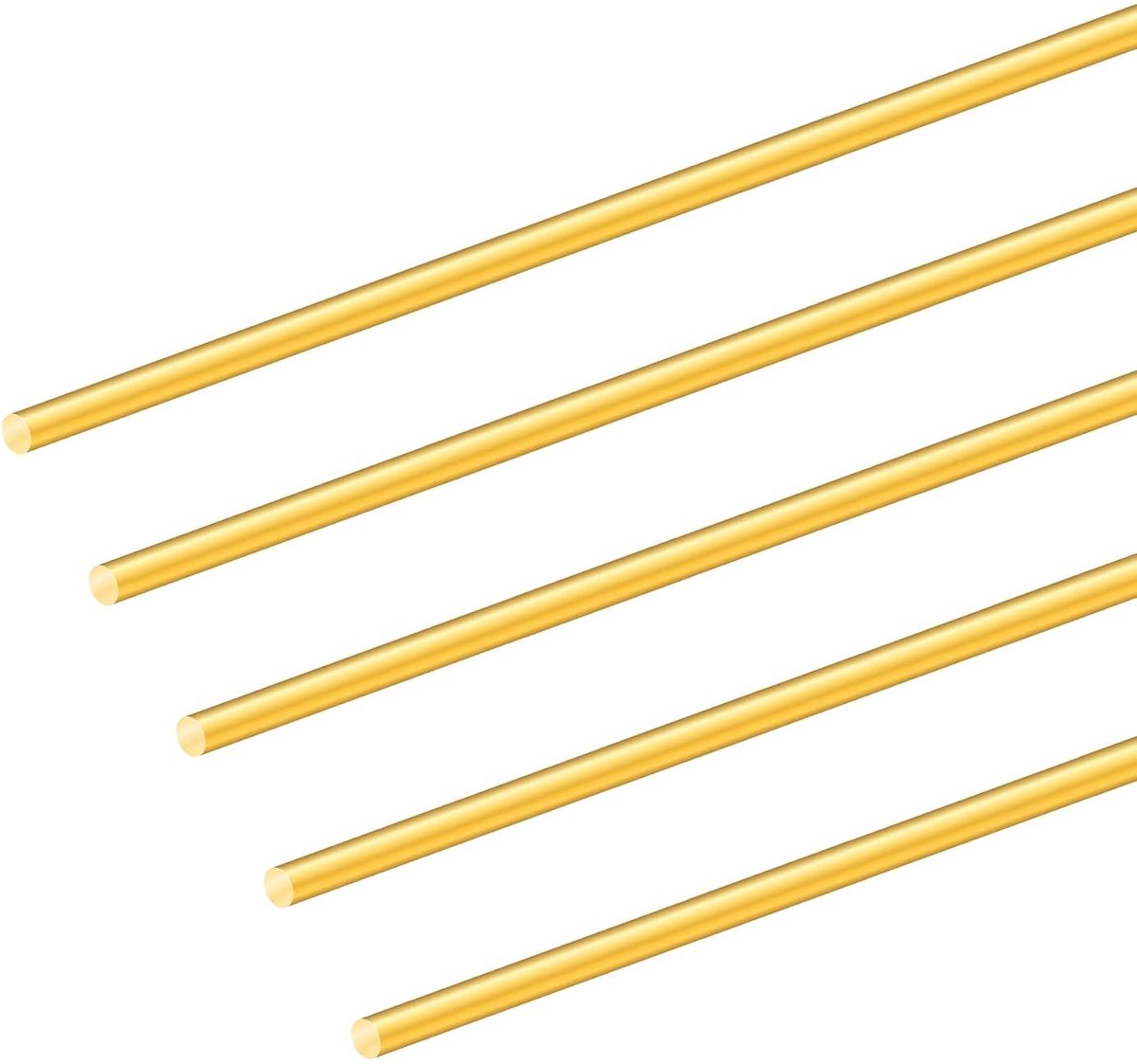 5pcs 4mm Brass Rods, iMeistek 200mm Length Brass Solid Round Rod for Handle Pens, RC Models, Crafts - ShopVlot