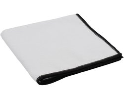 Microvezeldoek Gerecycled ChiaMo.nl Wit met Zwarte Rand 38 x 38 cm – 5 stuks (83% rPET)
