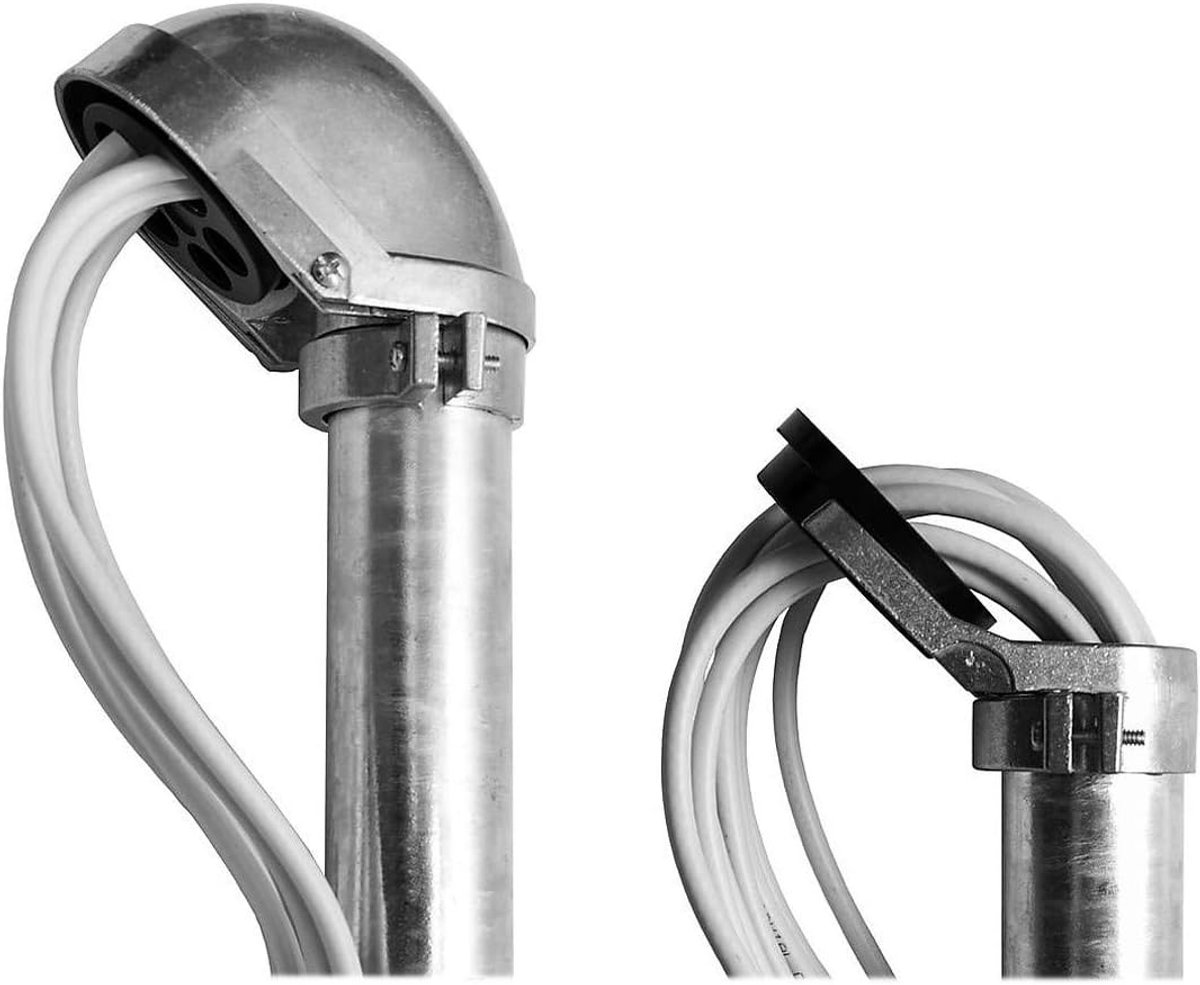 PremiumX Mast cap with cable entry aluminum for SAT clapboard holder wall mount mast diameter 48-52 mm aluminum - ShopVlot