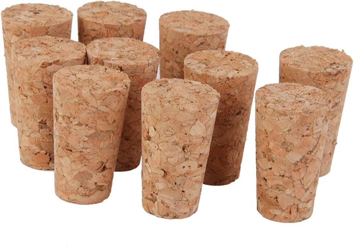 Pack of 10 Conical Cork Stoppers DIY Art Model BAU 22 x 17 x 35 mm - ShopVlot