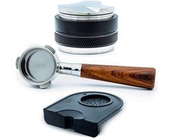Coffee 54 mm bottomless sieve carrier + 53 mm coffee divider & tamper + tampmat for the Express - ShopVlot