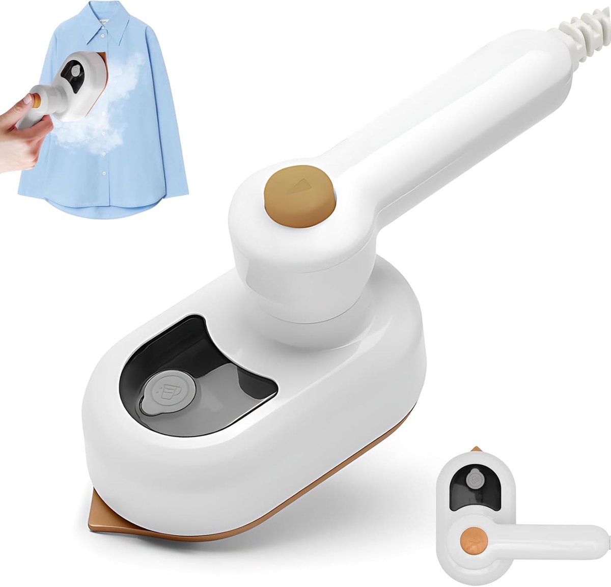 Mini Stoomstrijkijzer - Lichtgewicht en Compact - Snelle Verwarming - Perfect voor Reizen - ShopVlot