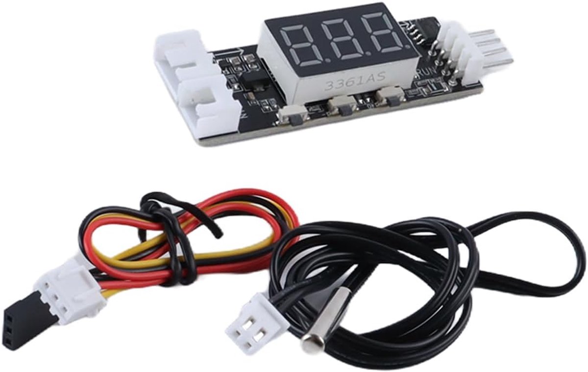 Thermostaat fan snelheidsmodule - PWM temperatuurcontroller - Digitale weergave - Automatische ventilatorregeling - ShopVlot