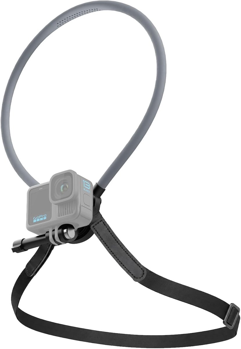 Nekbevestiging voor actiecamera - 360° verstelbaar - ergonomisch ontwerp - comfortabel gebruik - ShopVlot