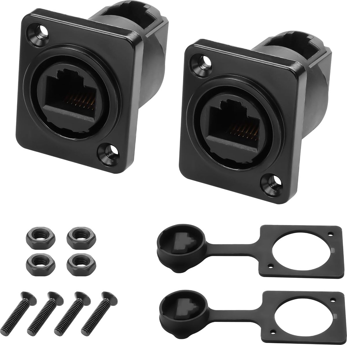 RJ45 Waterproof Jacks 90 Graden - Metaal - Bescherming tegen interferentie - Ideaal voor industriële omgevingen - ShopVlot