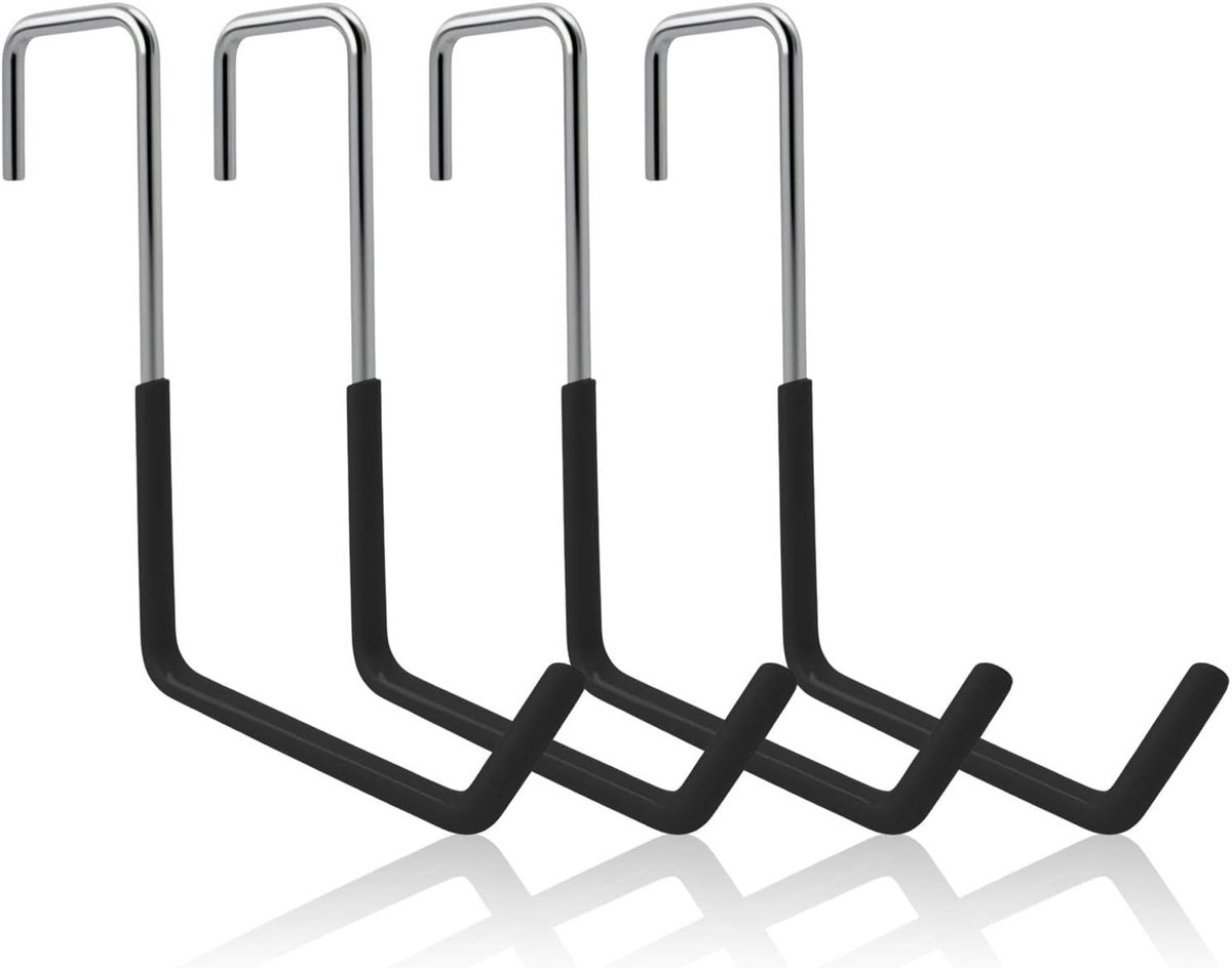 Fietshouder 4 Stuks - Robuuste Garage Haken - Grote S-Vormige Haken - Ideaal voor Fietsen en Tuingereedschap - ShopVlot