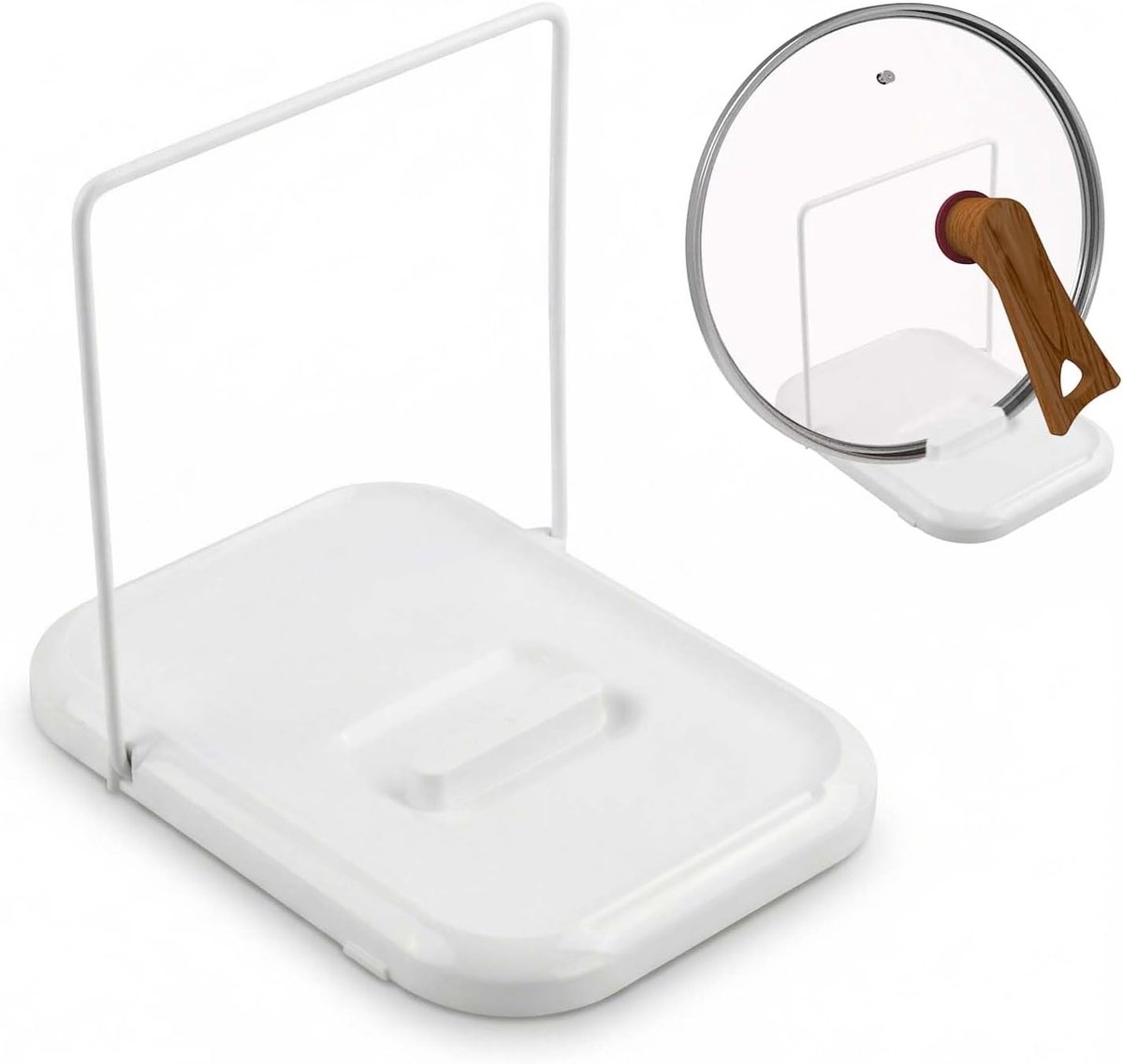 Kooklepelhouder en pannendekselhouder - 2 stuks - multifunctionele organizer - houdt werkblad schoon - ShopVlot