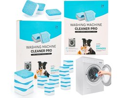Reinigingstabletten voor de wasmachine - 24 stuks voor huisdierbezitters, krachtig tegen geuren, kalkaanslag en voor een diep reinigende formule