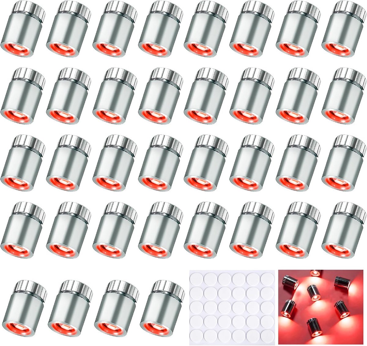 Mini LED lichten 30 stuks - rode kleur - ideaal voor miniatuurprojecten - lange brandduur - ShopVlot