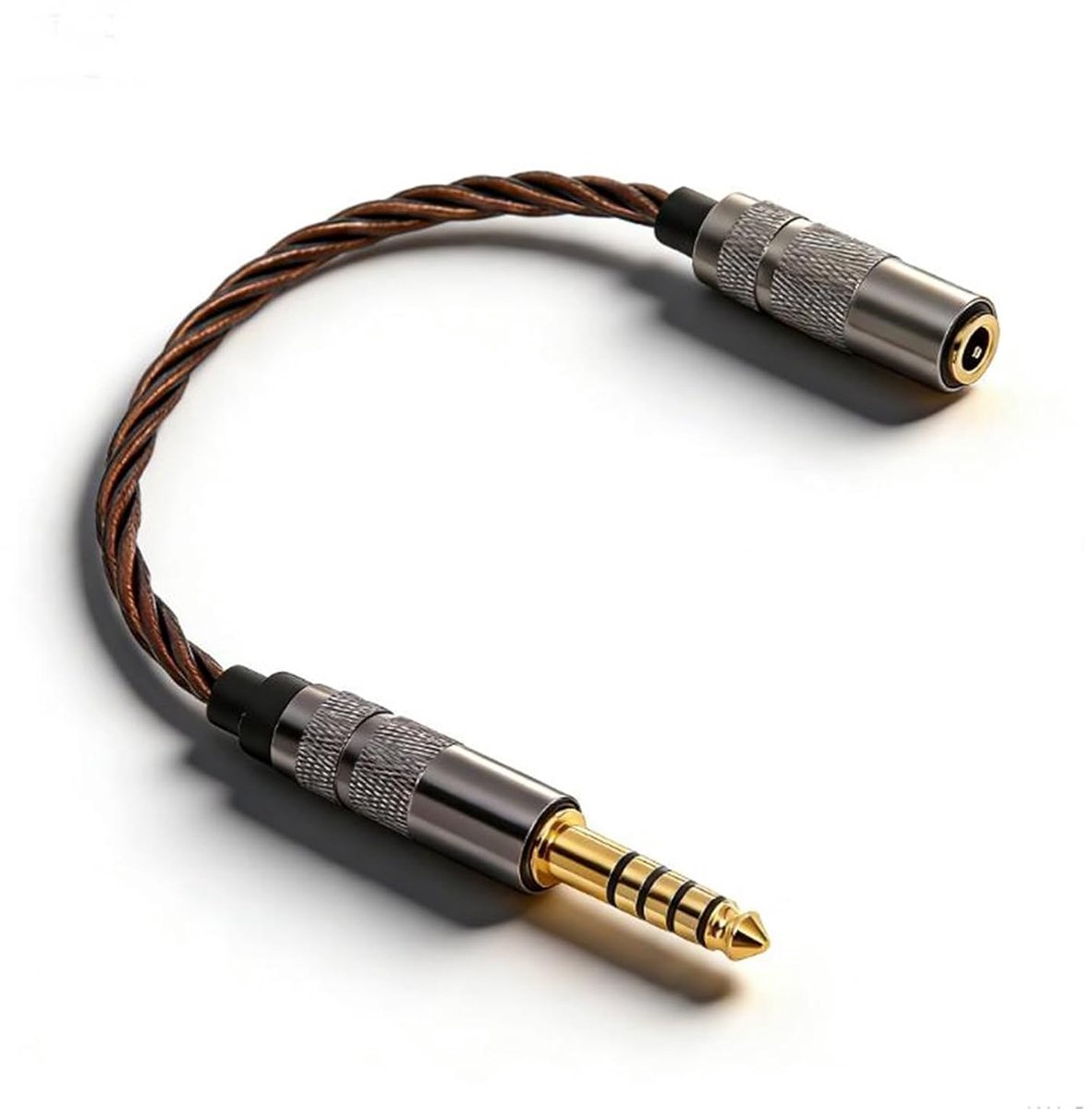 4.4mm Balanced Male Naar 3.5mm Balanced Female Adapter - Goud Geplated - Voor Onverstoorde Geluidskwaliteit - ShopVlot