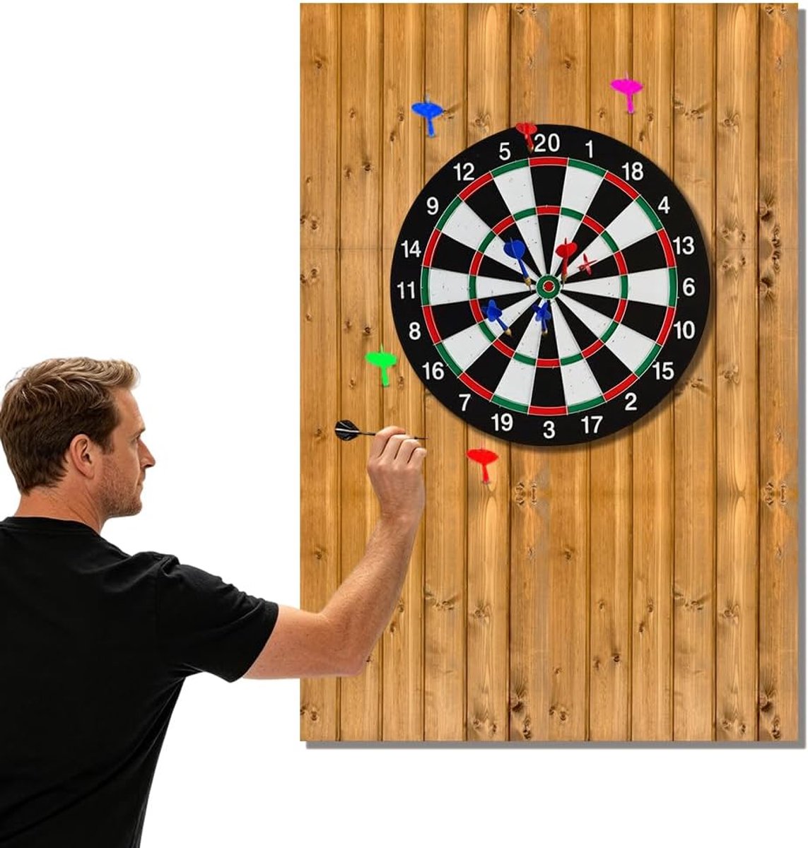 Dart Wall Protector - Houten wandbescherming - Zelfklevend - Duurzame bescherming voor dartbord - ShopVlot
