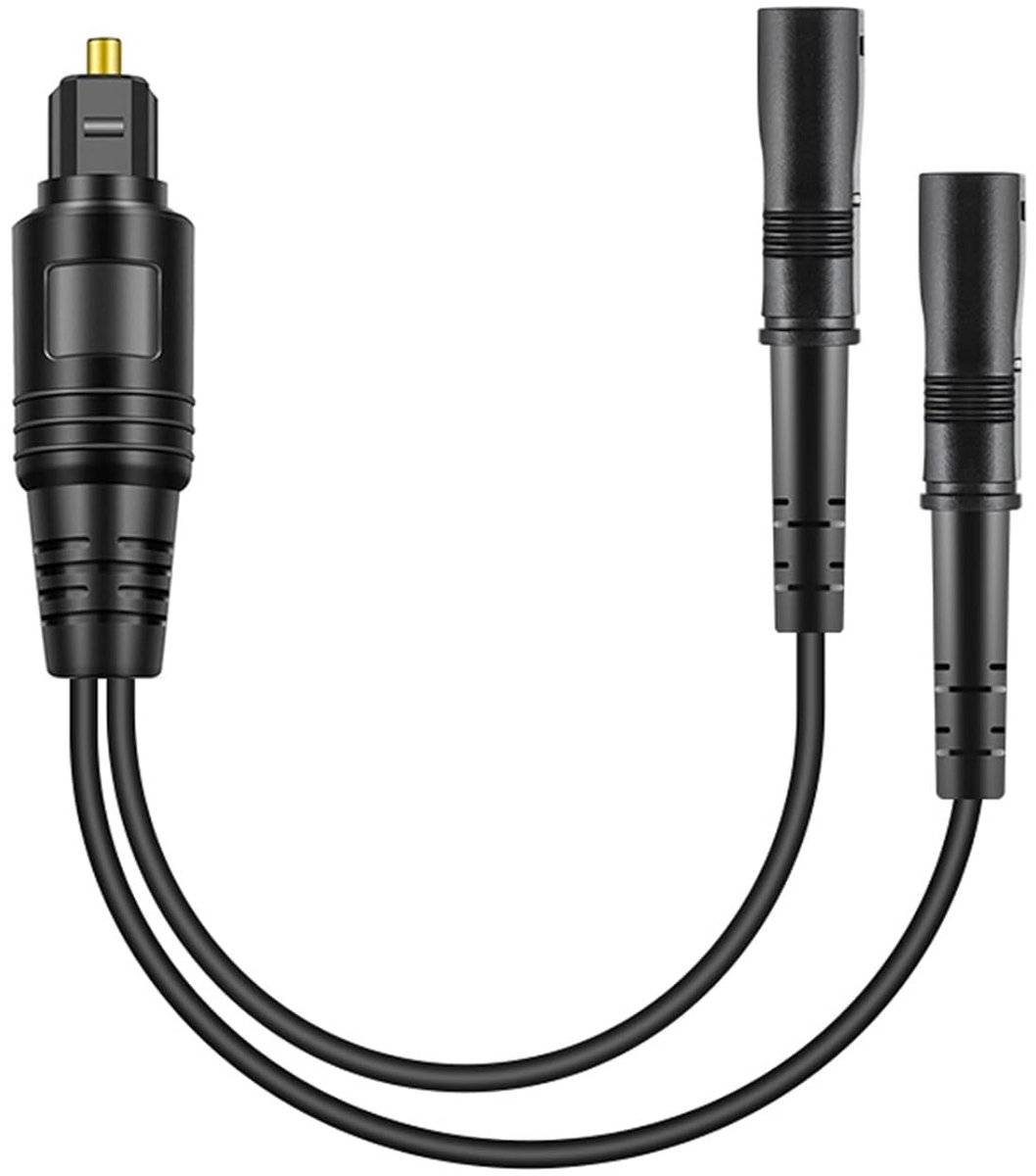 One to Two SPDIF Audio Cable, 1 Male to 2 Female, Digital Optical Splitter Adapter Cable, Audio Adapter Cable for - ShopVlot