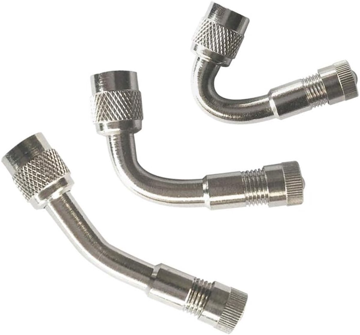 3 Pcs Professional Tire Valve Extension Adapter Set, Tyre Trunk Extension Nickel-Plated Copper Pneumatic Tyre - ShopVlot