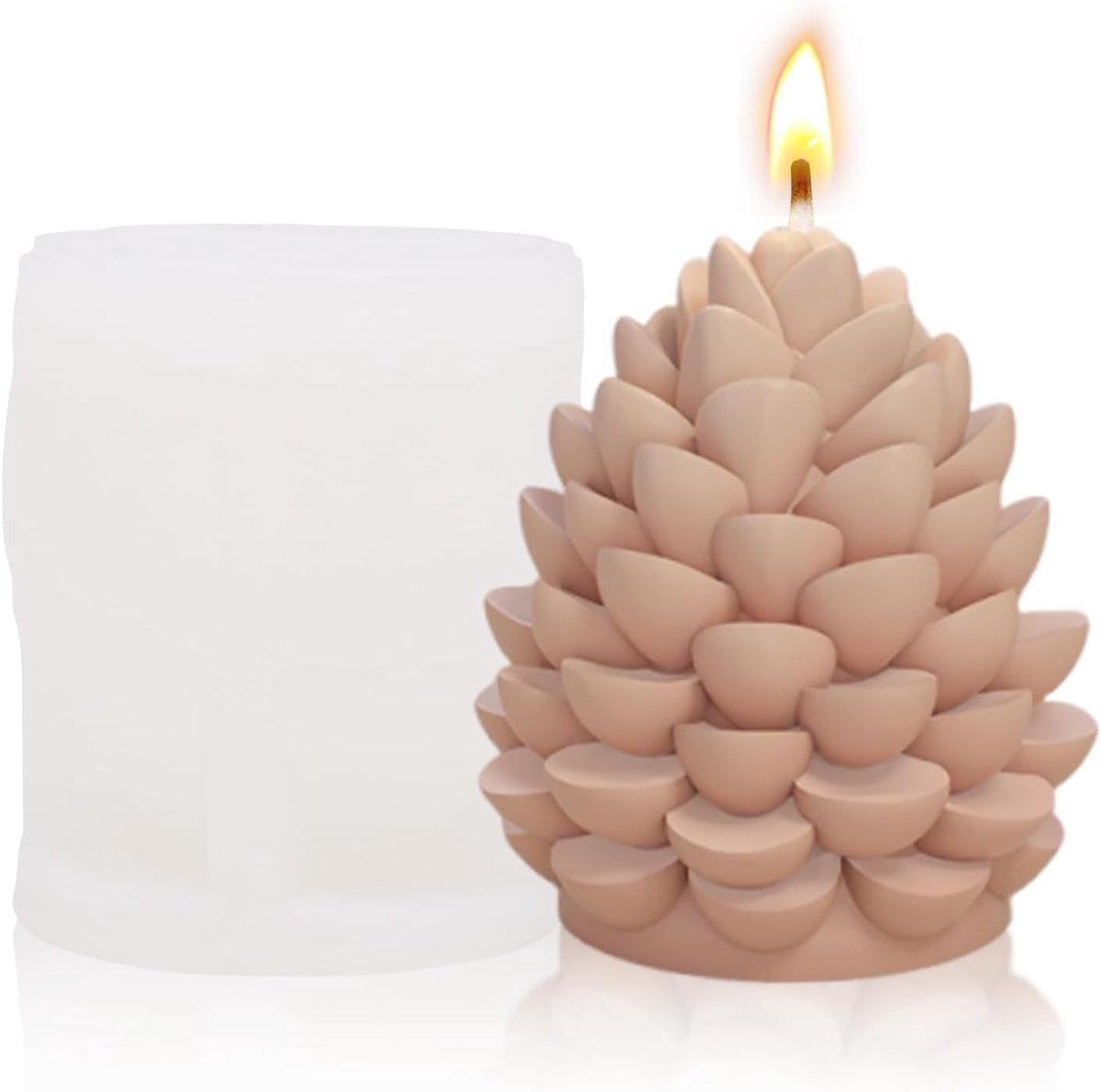 Candles Shape Silicone 3D Mould Christmas Tree Candle Moulds Casting Candle - ShopVlot