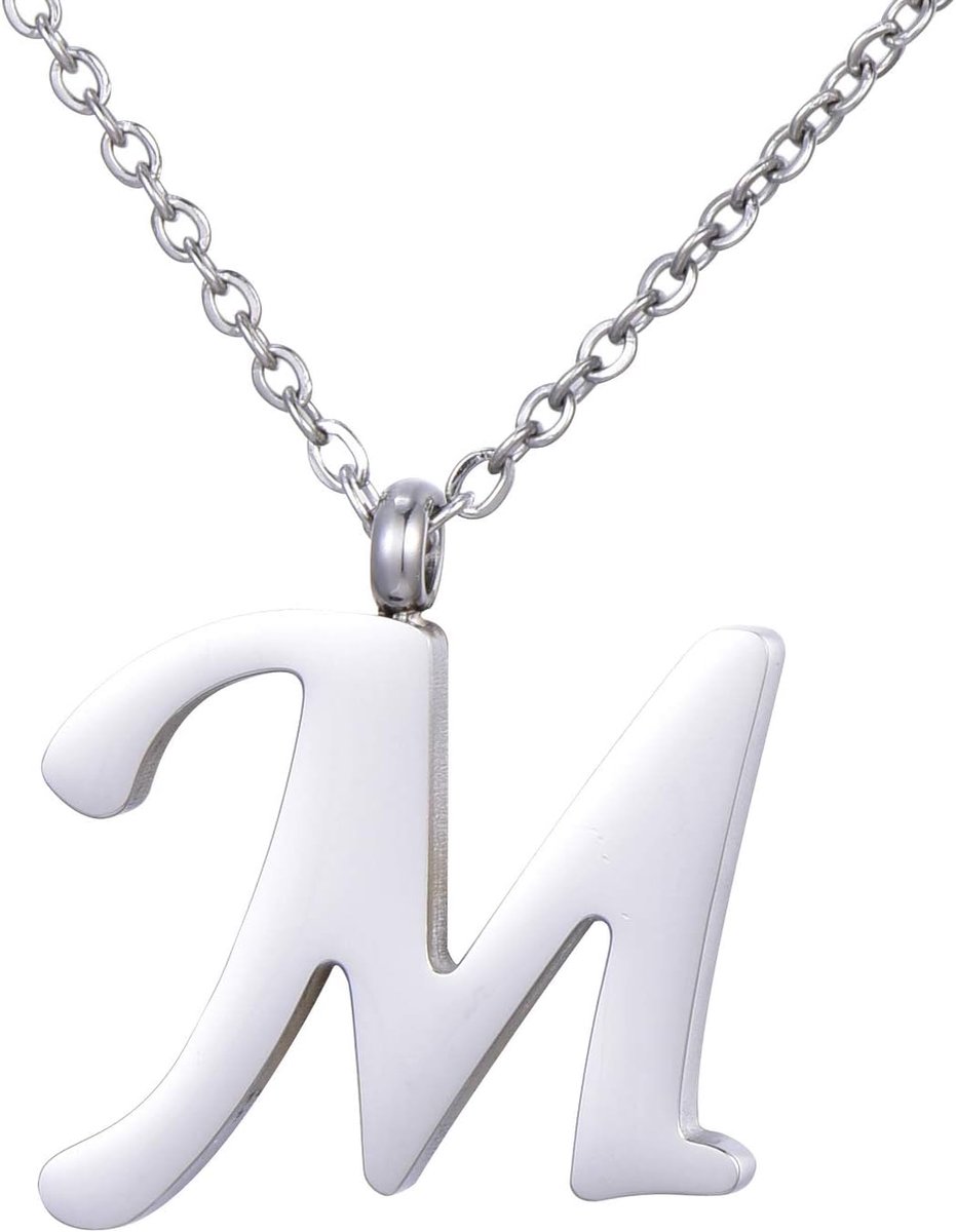 Hangerketting voor vrouwen - roestvrij staal - letterpendant - persoonlijk cadeau - ShopVlot